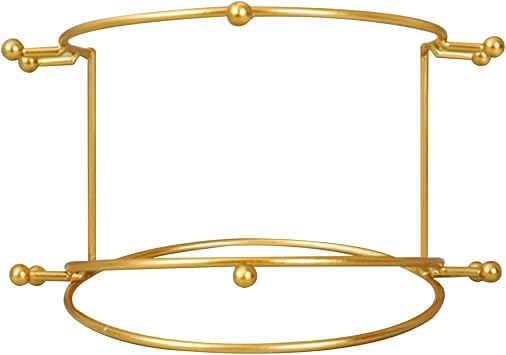 2 Layer Tiara Holder, Bridal Crown Display Stand, Metal Headband Storage Organizer, 6.9x4.5 Jewelry Holder Organizer for Gi