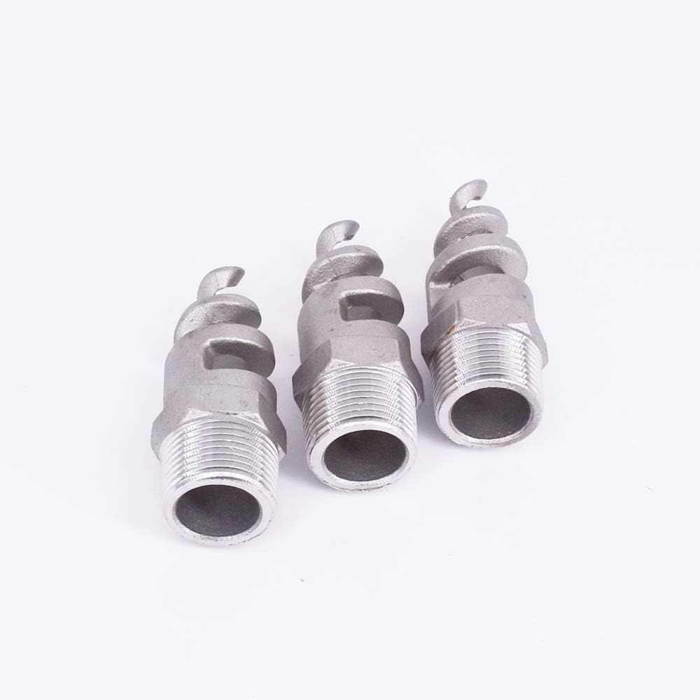 1/4" 3/8" 1/2" 3/4" 1" - 2" BSPT Male Spiral Cone Atomization Misting Spray Nozzle Sprinkler 304 Stainless Steel Home Garden(Polishing,SUS 304_2")
