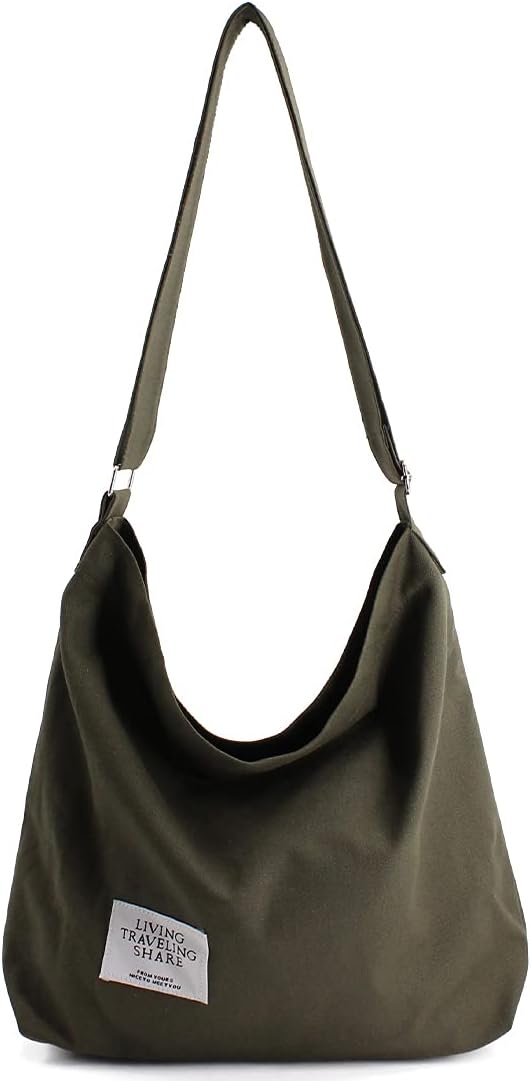 TANOSIICanvas Tote Bag Womens Hobo Handbag Casual Shoulder Bag Shopping Bag Large Size Crossbody Bag