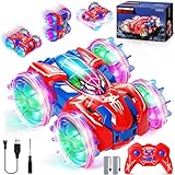 KDISHKRA Coche Teledirigido Juguetes Niños 3-12 Años, Spider Coche Teledirigido Todoterreno Anfibio (Rojo)