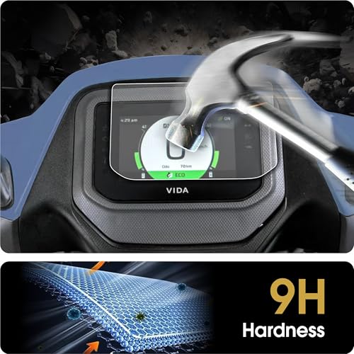 Image of Spartan Shield Screen Guard For Hero VIDA VX2 PLUS 2026 Electric Scooter || 4.3 Inch Color TFT Display Protector || Anti Scratch | Water Resistant | HD Clear | VX2Plus EV Bike Accessories 2025 [NOT TEMPERED GLASS] [NOT FOR VX2 GO]