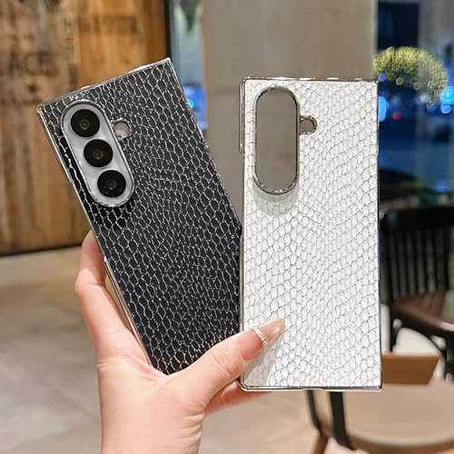 Coque Samsung Galaxy Z Fold 7 en PC rigide antichoc imprimé serpent argenté