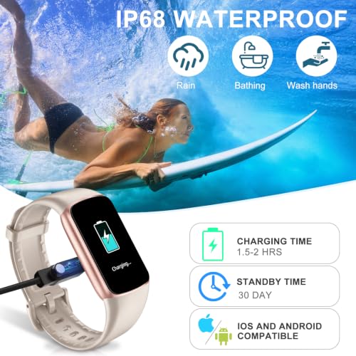 Image of Fitness Tracker with 24 /7 Heart Rate Blood Oxygen Sleep Monitor, 123 Sports Modes Step Counter, 1.47'' HD Screen Activity Trackers, Calorie Smart Watches Pedometer for Women Men