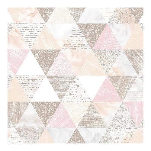 Boutique Beau Geometric Triangle Pink Wallpaper Superfresco