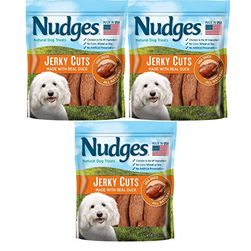 Nudges Jerky Cuts Dog Treats, Duck