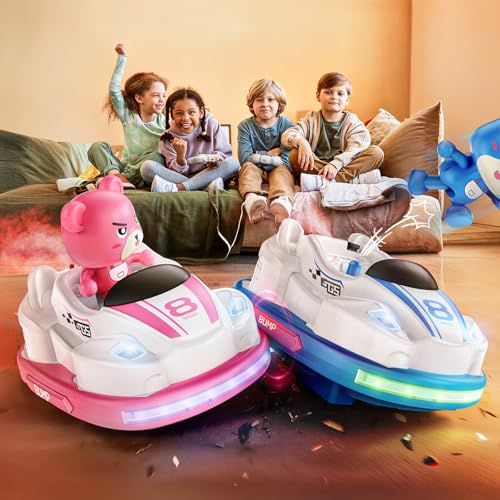 Veeniix V998 2-Players Remote Control Car, RC Ejecting Bumper Cars with Music & Lights, Cute Bear Race Car Perfect for Kids 8+, Bringing Fun, Skill Development, Toys for Ages 6-13 Kids