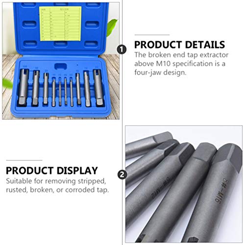 Conjunto de 10 peças de extrator de parafusos danificados Doitool para conjunto de remoção de parafu