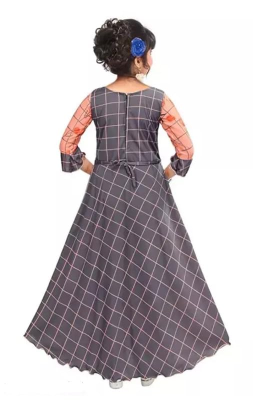 Image of Girls Ethnic Cotton Kurta and Straight Pant Set with Silky Dupatta