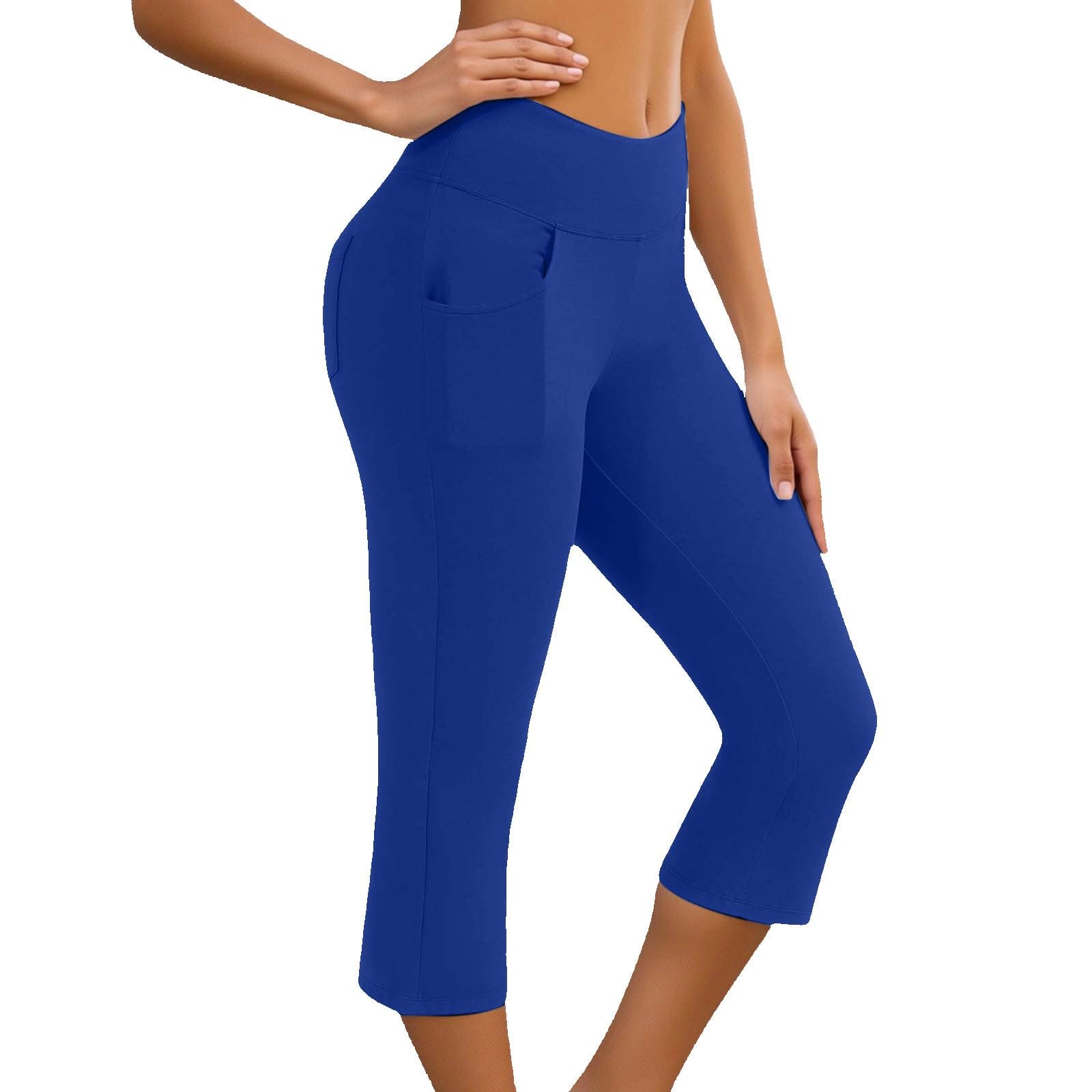 Legginsy Capri dla kobiet legginsy z wysokim stanem kontrola brzucha rozciągliwe spodenki gimnastyczne długość 3/4 lato sport trening siłownia bieganie joga spodnie damskie na co dzień slim fit długie