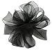 Offray Wired Edge Encore Sheer Craft Ribbon, 1-1/2-Inch Wide by 25-Yard Spool, Black