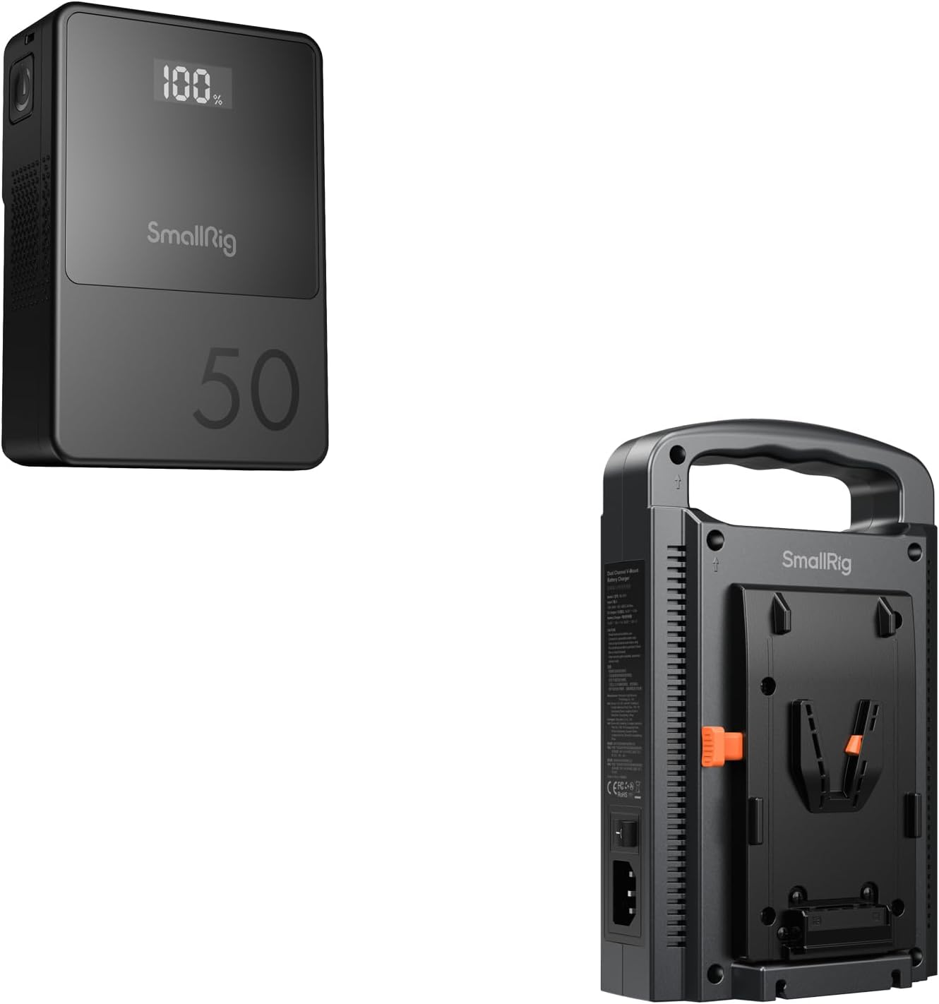 SMALLRIG VB50(1-Pack) and Dual Channel V Mount Battery Charger