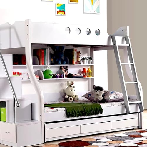 Échelle de lit superposé inclinée multifonction en bois pour mezzanine - 7