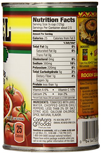 ROTEL Mild Diced Tomatoes and Green Chilies, 10 Ounce, 12 Pack