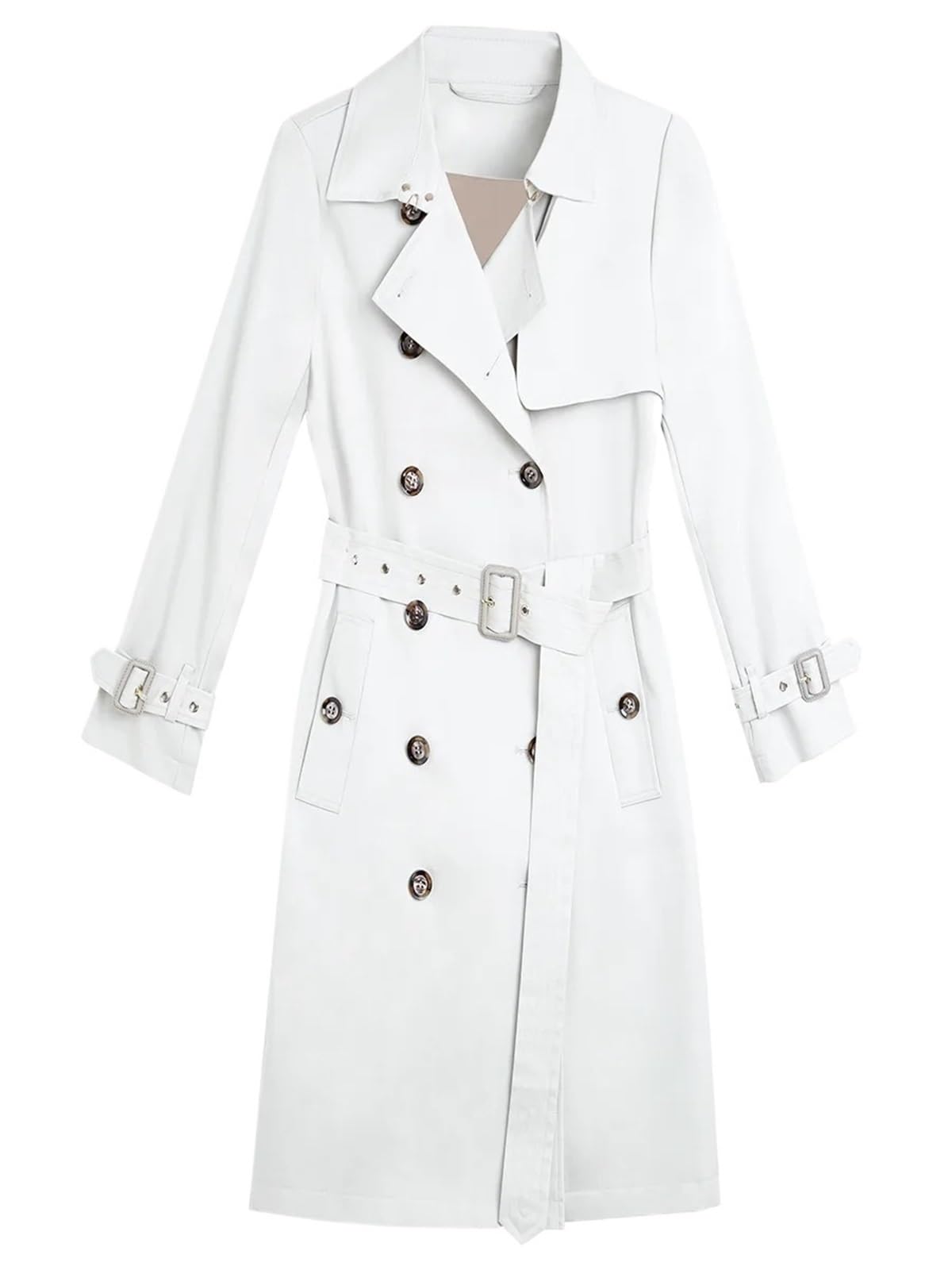 Womens Windbreaker in Coats Spring Slim Medium and Long Double Breasted Trench Coat Medium