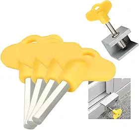 KIT 4 Trava de Segurança para Portas e Janelas, Fechadura com Chave, Trava Infantil Anti-Furto, Proteção para Bebê Porta de Correr Janela Casa e Apartamento, Aço Resistente e Alta Durabilidade Thafe