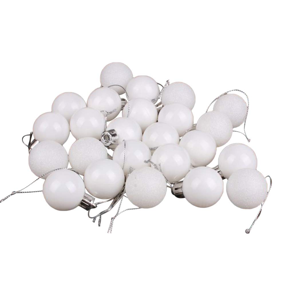 Amazon.co.jp: FRCOLOR クリスマス 飾り ボール 3cm 24個 白い