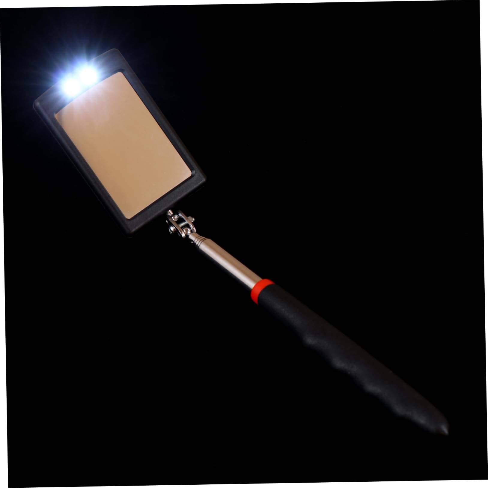 OUNONA Inspection Mirror Security Mirror Under Car Search Mirror Telescoping Vehicle Checking Mirror Auto Car Inspection Tool Flexible Mirror Auto Square Mirror Cars Stainless Steel Black