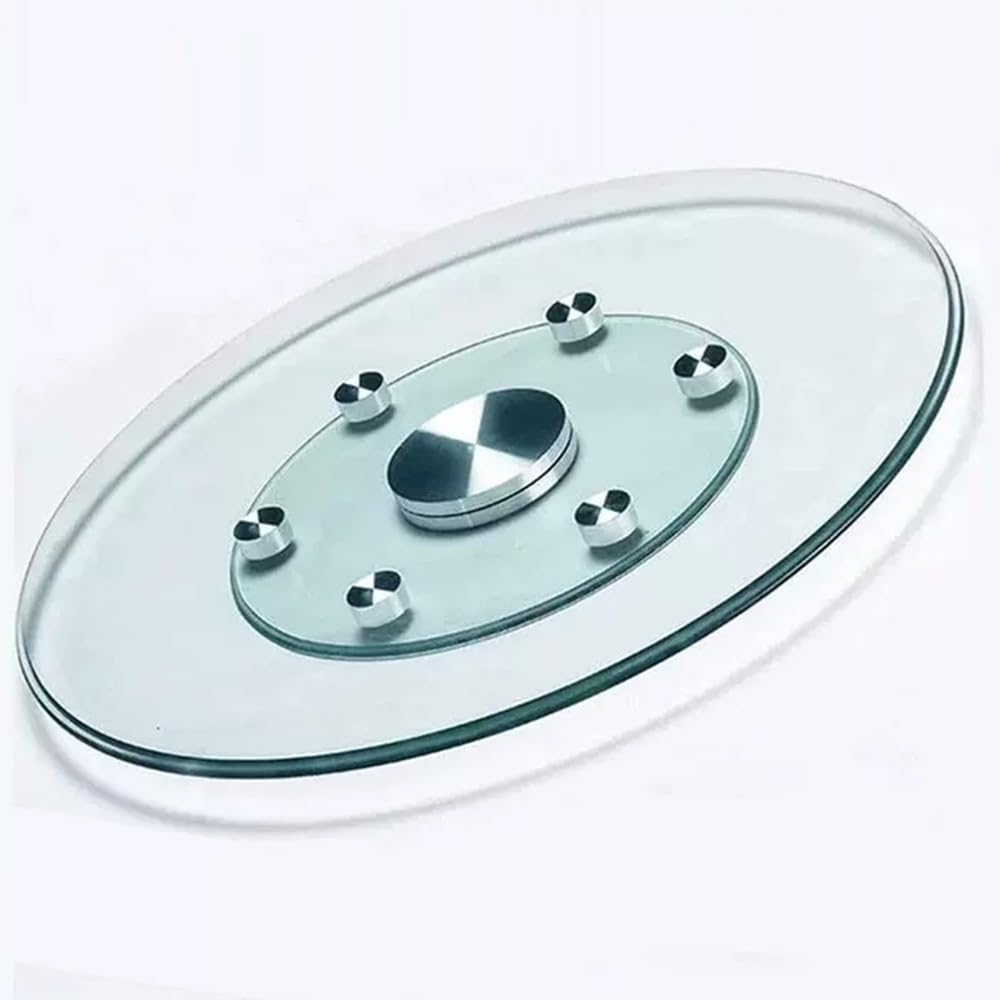 Lazy Susan plateau rotatif en verre trempé de 360° pour table à manger