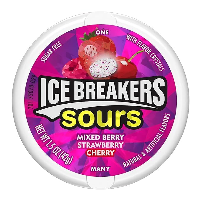 Hershey's Ice Breakers Sours Mixed Berry Sugar Free Mints 40g