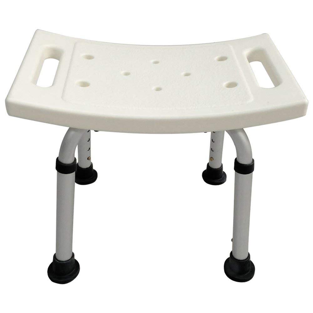 Silla de Ducha para bañera, Taburete de Ducha Silla de Banco de bañera Ligera con Asiento Antideslizante, Silla de Ducha médica Ajustable para Ancianos sin Respaldo