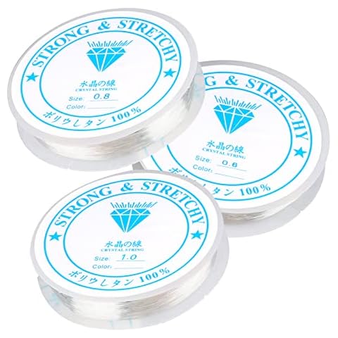3 Rollos Bobina de Goma Elastica para Hacer Pulseras Cover