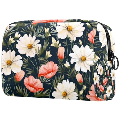 Trousse per cosmetici con motivo a fiori spezzati morbida e portatile per viaggi e casa Multicolore 10 Art Deco