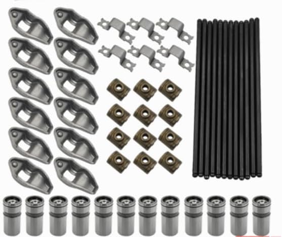 New Pushrods & Rocker Arms Kit and 12pcs Hydraulic Lifters Compatible with 1987-2006 Jeep 242ci 4.0L Wrangler Grand Cherokee, Replace RK-551-2,PR-437,MPR437S Rocker Arm & Pushrod Kit
