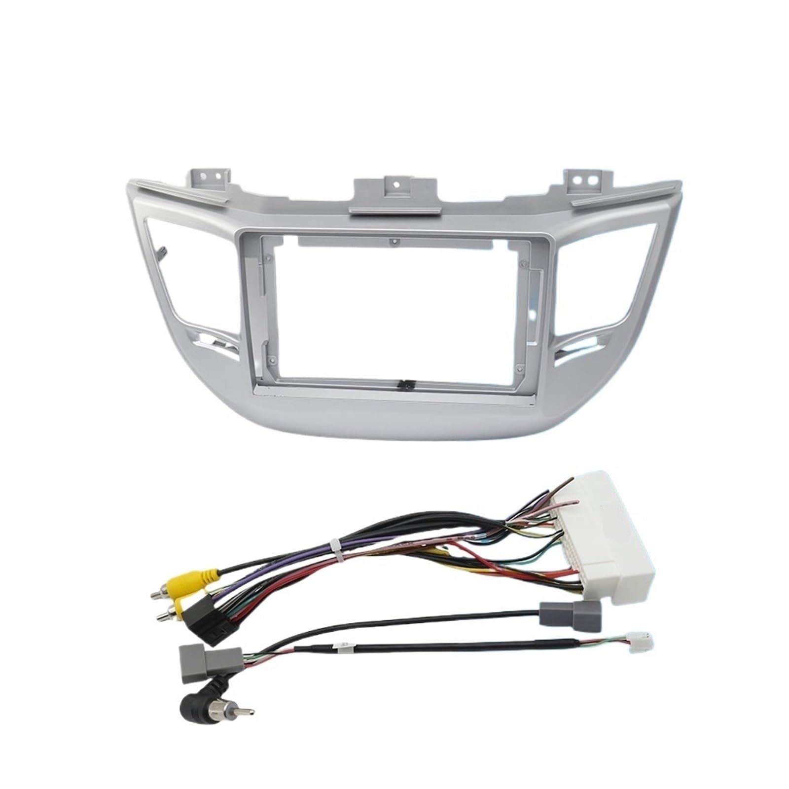Cadre De Façade D'autoradio 9 Pouces Compatible avec Hyundai Tucson 2015-2016, Kit Garniture D'installation pour Autoradio GPS 2DIN Auto Radio Cadre Cadre Radio | 2016 RHD Frame cable