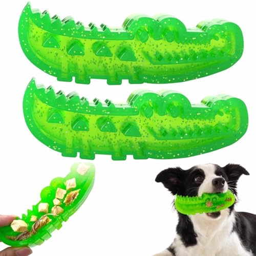 2 PCS Slow Feed Chew and Fetch Crocodile Dog Toy Lettuce Pets Alligator Toy Interactive Puzzle Training Sniffing Companion Slow Feeder Dog Toys for Smart Engaging Playtime Chewing and Fetching