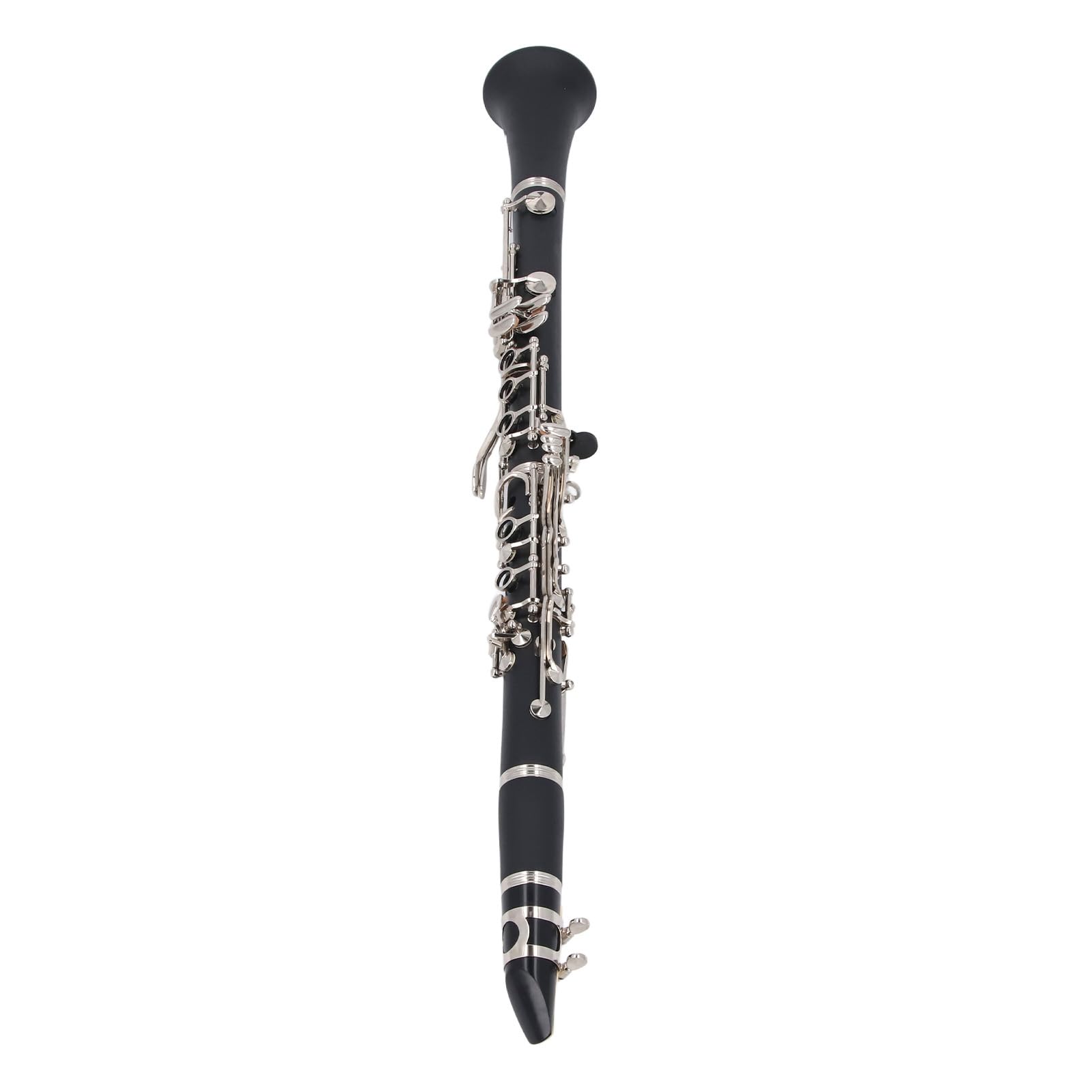 KIMISS Clarinete Plano en Sib para Principiantes, Práctica de Instrumentos de 17 Teclas, Diseño Ligero de Plástico de Ingeniería
