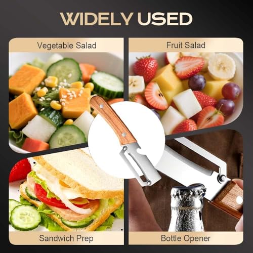 Image of 3 in 1 Stainless Steel Vegetable Peeler for Kitchen Multi-Functional Fruit & Veggie Shredder Slicer and Grater for Potatoes, Carrots, Cucumbers (SS Blade Peeler Pack of 2)