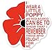Produktbild stika.co Red Poppy, A Little Poppy to Remember, Lest we Forget Poppy Flower Remembrance Sunday, Armistice Day, War Heroes Armed Forces, 11. November (Fenster statisch haftend, M  130 x 128 mm)