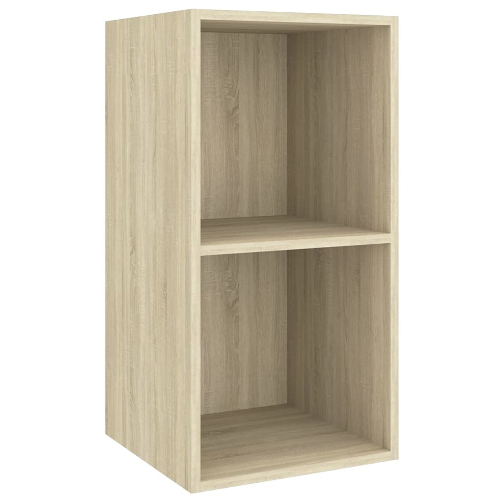 Juego de 4 tablas de pared para TV, madera de roble Sonoma, 37 x 37 x 72 cm, diseño moderno, con mucho espacio para salón, dormitorio, pasillo