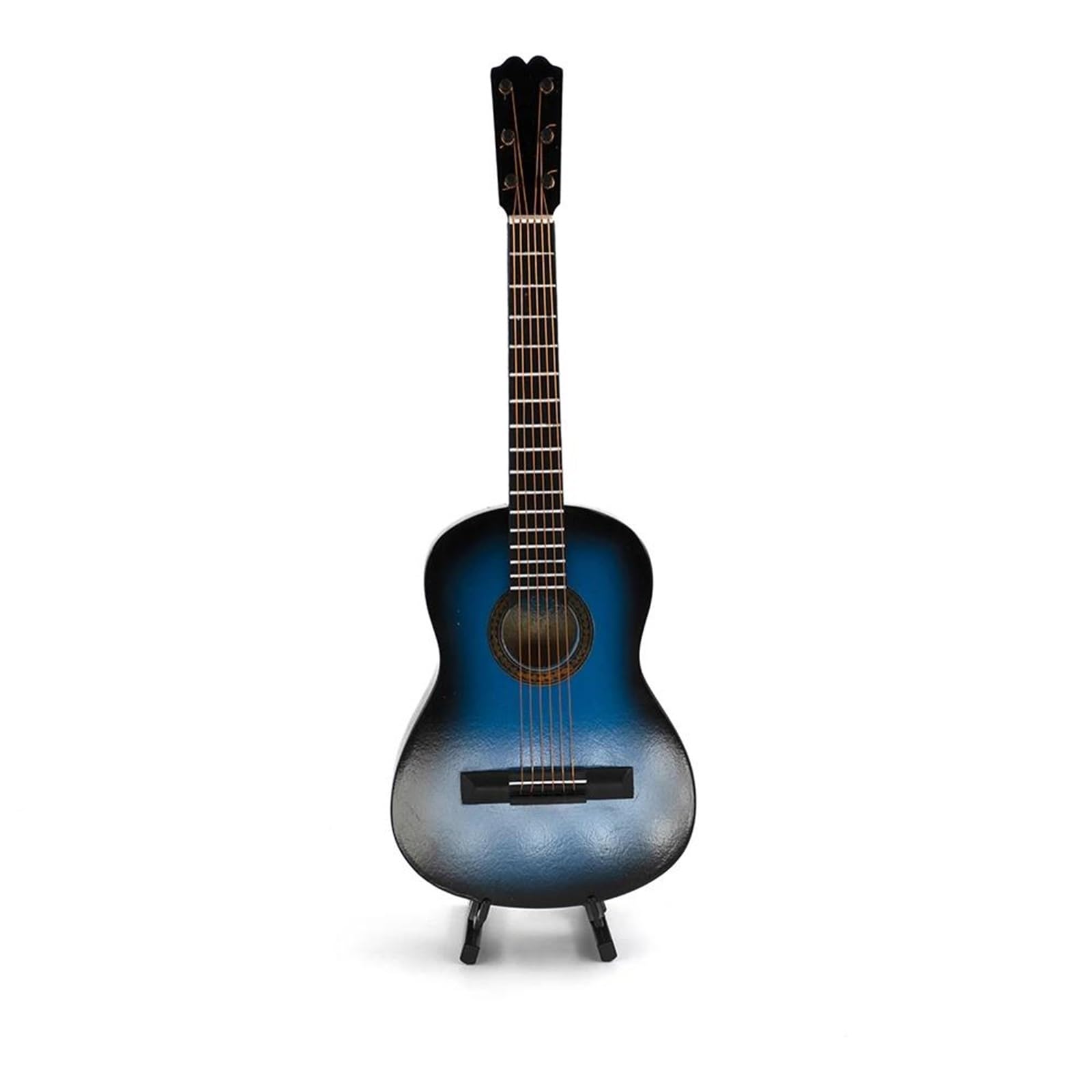 Miniaturowe ozdoby do instrumentów muzycznych Niebieski Model Gitary Z Pudełkiem I Miniaturową Dekoracją Instrumentu Muzycznego(10cm)