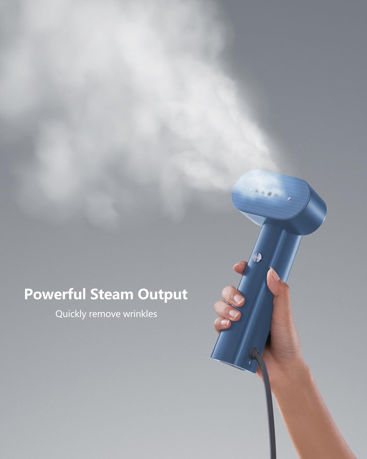 G6 Pro Smart Handheld Steamer for Clothes – Global Voltage Adaptation(100-240V), Palm-Sized & Lightweight (0.8lb), Easy Wrinkle Remover, Auto Shut-Off, Travel & Home Double Use(Blue)
