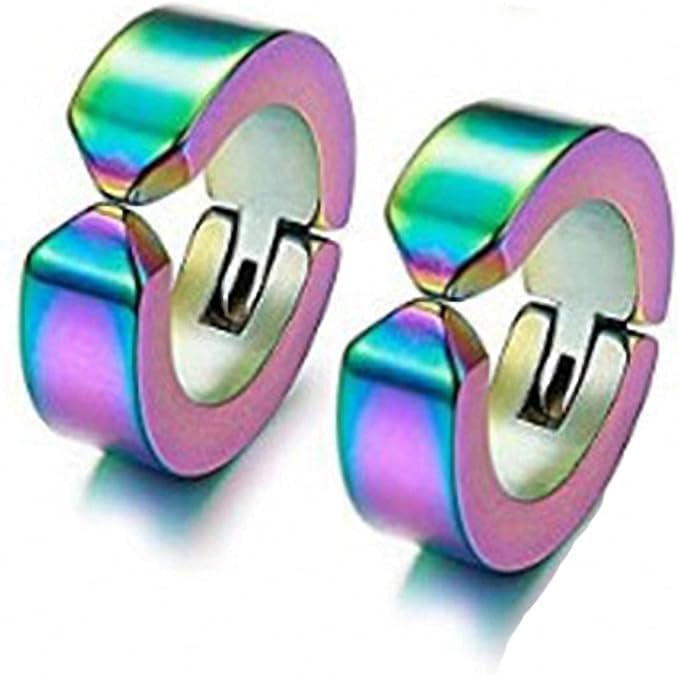 1 Pair Unisex Ear Cuffs Non Piercing Clip-on Small Hoop Earrings- Stainless Steel, Anti Tarnish Non-Pierced Ear Clip Fake Hippie Ear Hoops for Men/Women-image-40