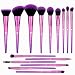 DUcare Makeup Brushes Professional Synthetic Foundation Powder Concealers Contour Eye Shadows Blending Face Brow Lip Blush Make Up Brushes Set (15pcs, Ombré Purple)