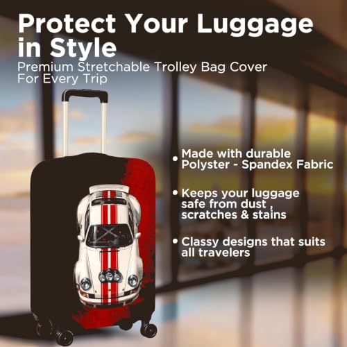 Image of Spendex Polyester Protective Luggage Cover | Hard Luggage Trolley Bag Cover | Washable | Dust Proof | S /M /L - Combo | Rallye