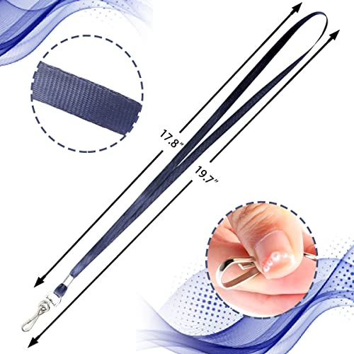 Loconha Lanyards For Id Badges Lanyards Safety Badge Lanyard 36" With Swivel Hook (Navy Blue) #TOP1