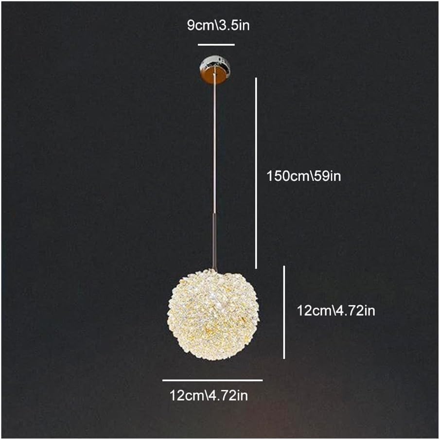 Plafonnier petit en verre de luxe lampe suspendue à intensité variable - 4