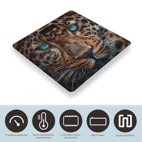 Báscula Digital de Baño con Diseño de Leopardo 400lb miniatura 3