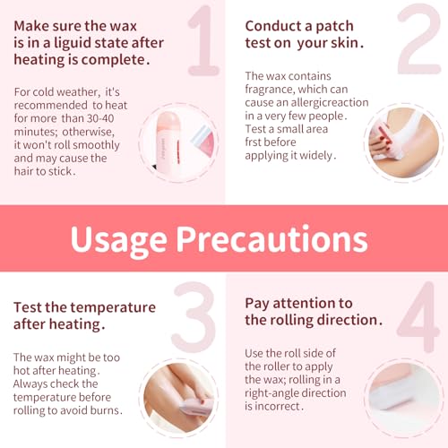 Image of Waxfans Roll on Wax Kit, Waxing Kit for Women and Men, Wax Roller Waxing Kit for All Skin Types, Roll on Waxing Kit for Hair Removal, Wax Cartridges & 50 Pcs Wax Strips (Honey)