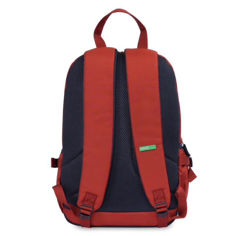 Image of United Colors of Benetton Mono 21L Laptop Backpack - Light Blue, Water-Resistant, Fits 14-inch Laptop, Padded Back & Straps, for Work, School & Gym