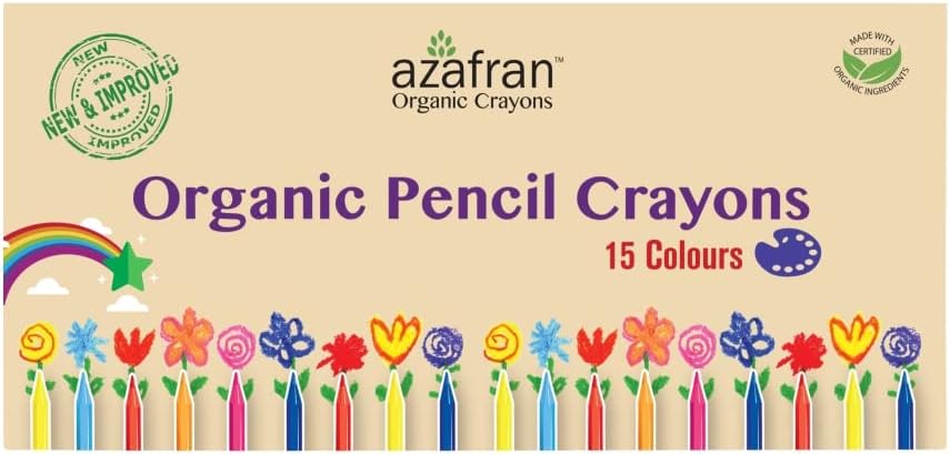 Azafran Organic Pencil Crayons (15 colours)