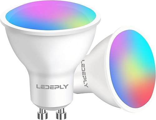 LEDEPLY Zigbee - Bombillas inteligentes GU10, compatibles con Hu*e*, Alexa y Google y ConBee (requiere concentrador), 5 W (50 W), bombilla LED WiFi,