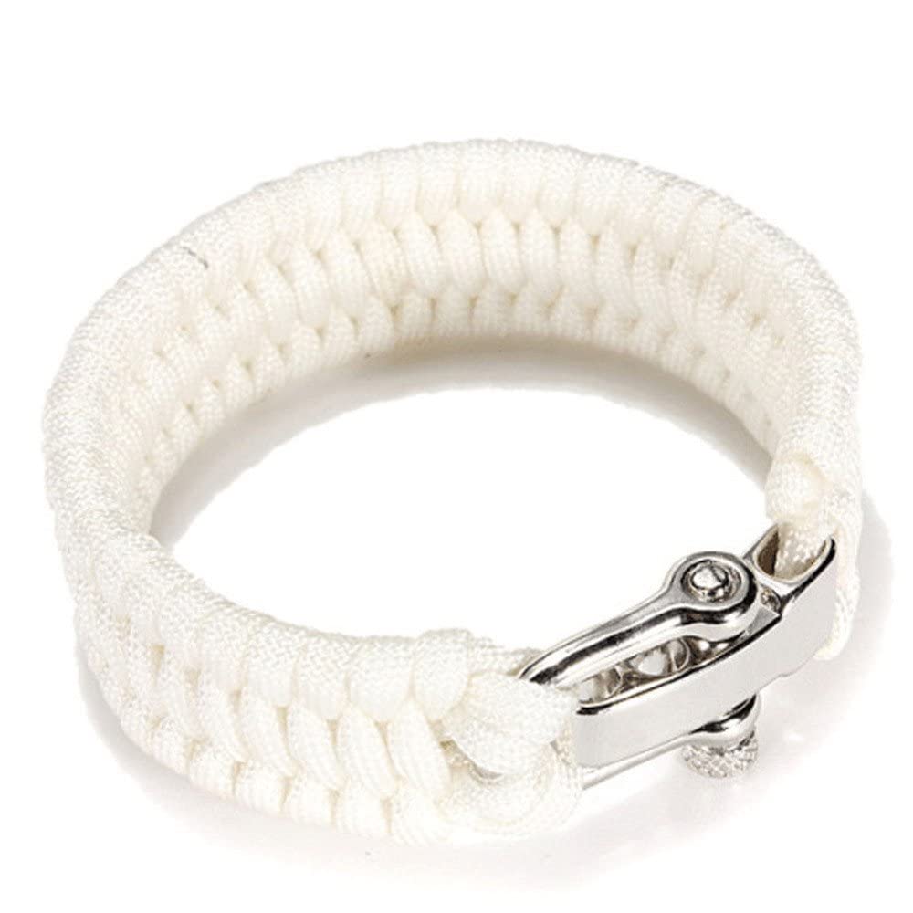 SagaSave Paracord Bracelet Survival Cord Bracelet with 3 Adjustable Sizes Stainless Steel Buckle for Outdoor Hiking Travelling Camping