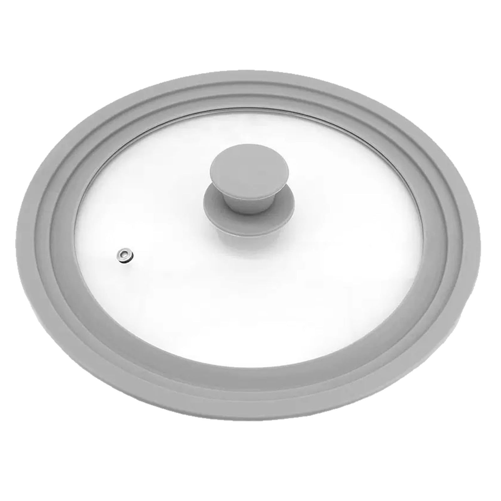 OUNONA Coperchio universale per pentole, padelle e casseruole - Coperchio in vetro temperato antigoccia da 33 cm con bordo in silicone - di ricambio resistente al calore per pentole e padelle da