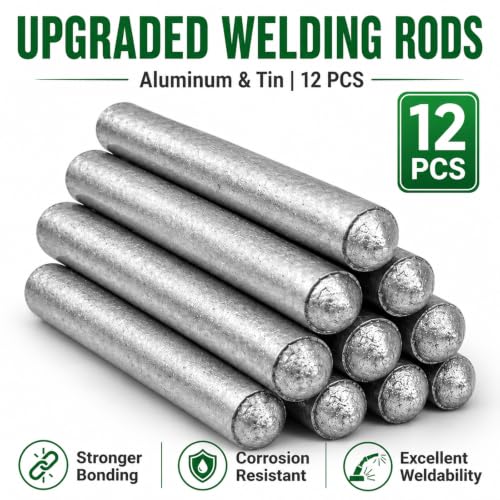 Image of Tandefio 12 Pcs Low Temperature Universal Welding Rod Sticks Metal Easy Melt Low Melt Solder Pipe Tools Electrode Aluminum Rod for Stainless Steel Iron, Beginner and Pro (Upgraded)