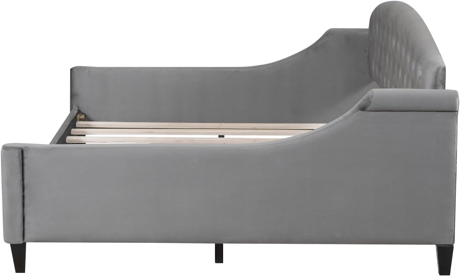 LZ LEISURE ZONE Full Size Daybed, Upholstered Sofa Bed for Bedroom Living Room, Daybed Frame Full Size, Gray