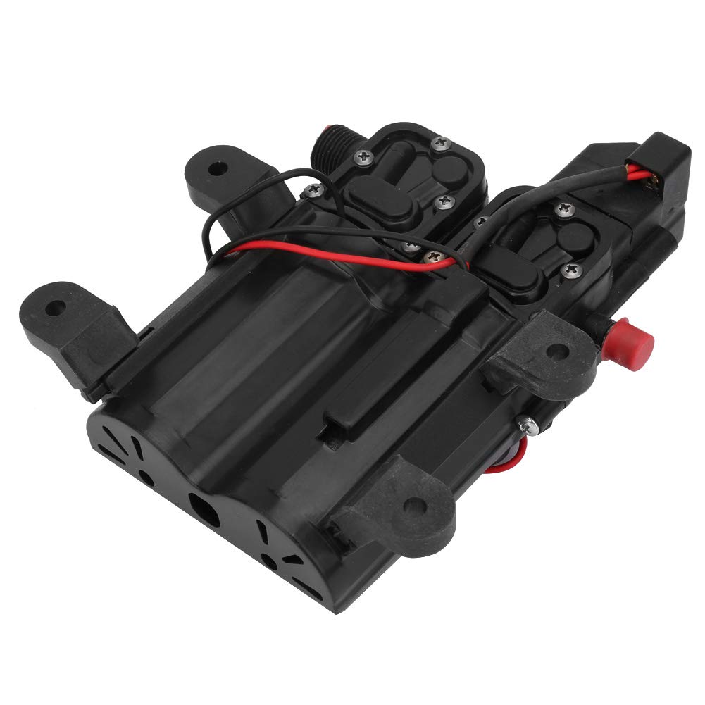 FTVOGUE DC 12V 120W Bomba de agua de diafragma autocebante Bomba de agua inteligente de doble succión con interruptor de presión automático (Negro), Various other pumps and accessories